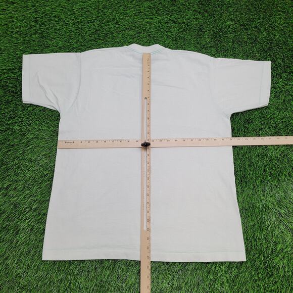 Vintage 1986 Lake-Tahoe Shirt Womens XL 22x27 Blue Artwork USA Baggy - Picture 3 of 13